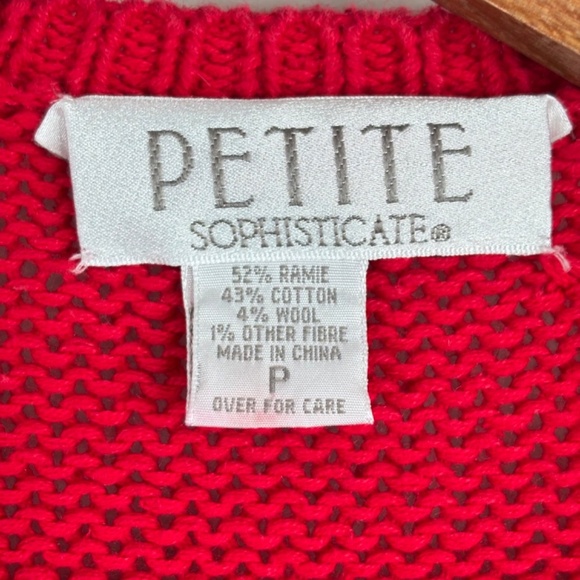 VTG 90s Xmas Cardigan P Patchwork Ugly Christmas Sweater Granny Bird Poinsettia - Picture 7 of 11